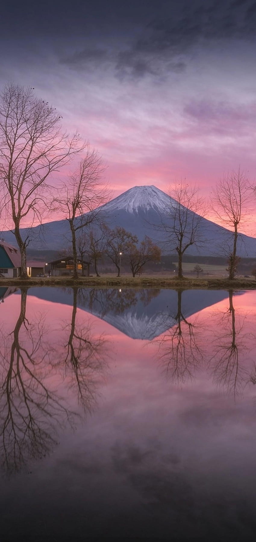 1440x3040 Mont Fuji, Japon, Scénique, Reflet, reflet du mont fuji Fond d'écran de téléphone HD