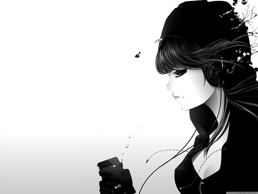 Anime Listening To Music, listening music HD wallpaper