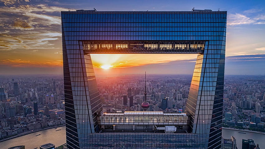 Il centro finanziario mondiale di Shanghai in Cina, la torre di Shanghai Sfondo HD