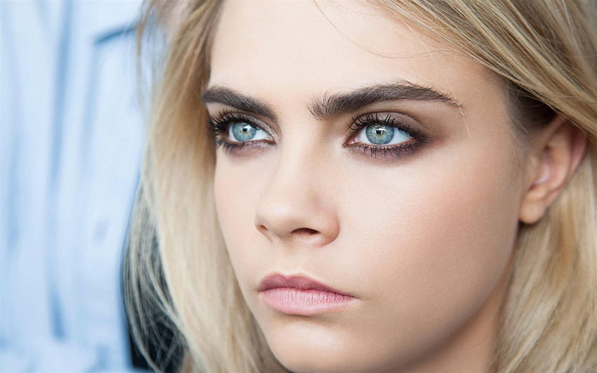 Cara Delevingne Portrait Model Makeup Blonde, cara delevingne model blonde HD wallpaper