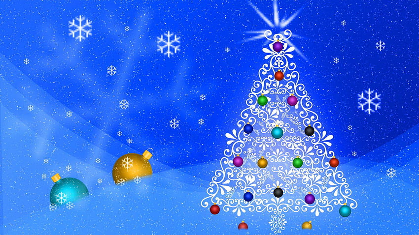 Abstract Christmas Tree Blue Backgrounds, 3d xmas HD wallpaper | Pxfuel