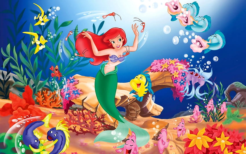 Disney Küçük Deniz Kızı, denizkızı ekran koruyucular HD duvar kağıdı