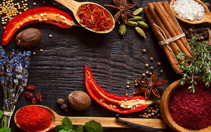 Herbs and spices HD wallpaper
