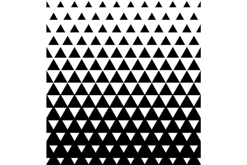 하프톤 삼각형 패턴 벡터입니다. 추상 전환 삼각형 패턴. 원활한 흑백 삼각형 형상 배경입니다. 파이크, 추상 하프톤 HD 월페이퍼