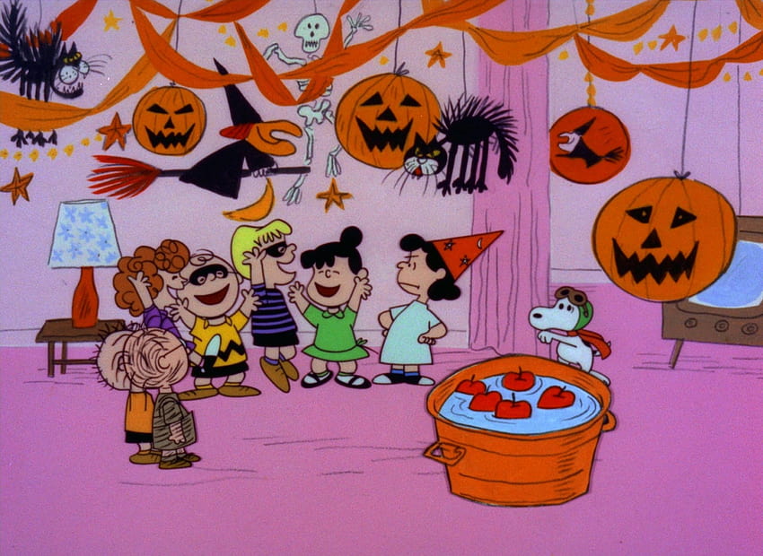 4 Screensaver Charlie Brown dan, kartun estetika halloween Wallpaper HD