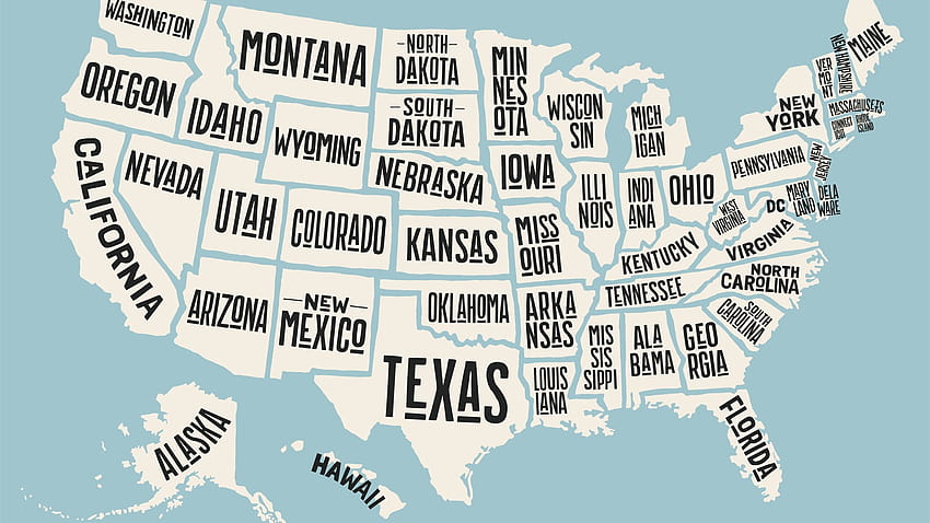 Mapa de Estados Unidos fondo de pantalla