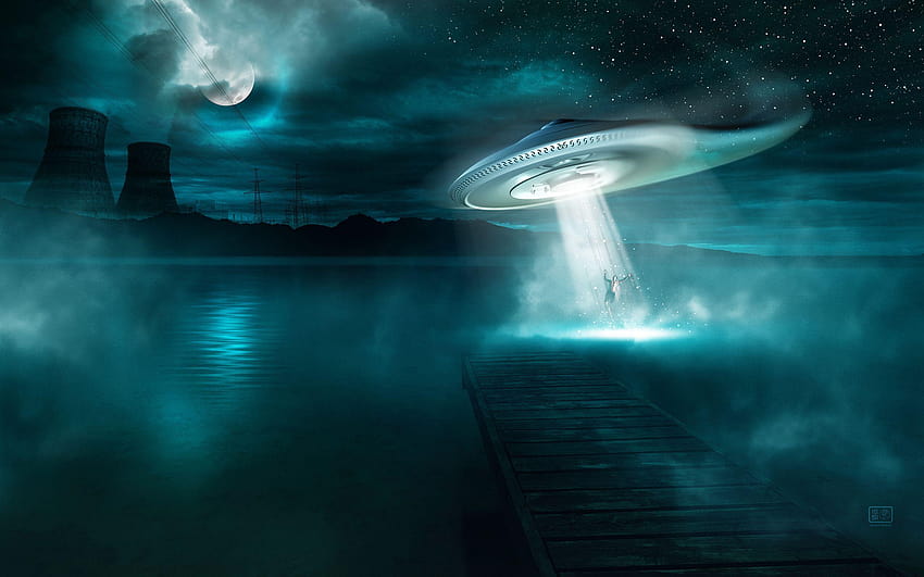 ufo abduction, alien abduction HD wallpaper