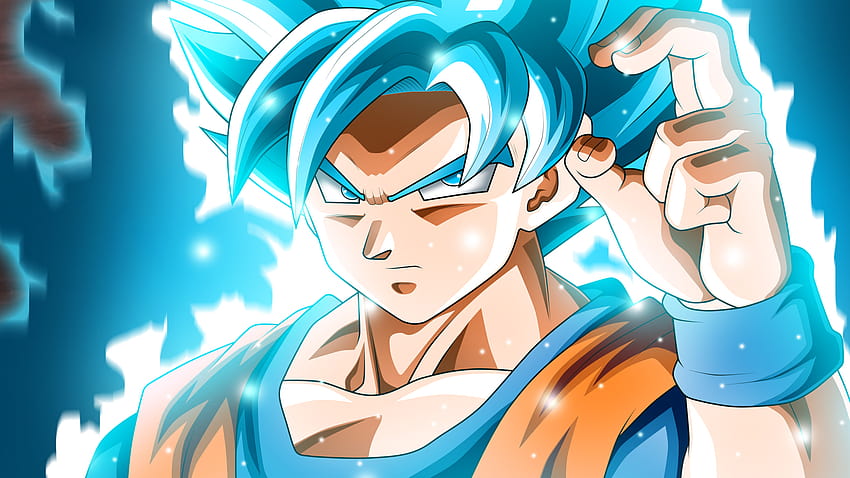 Goku cabello azul fondo de pantalla | Pxfuel