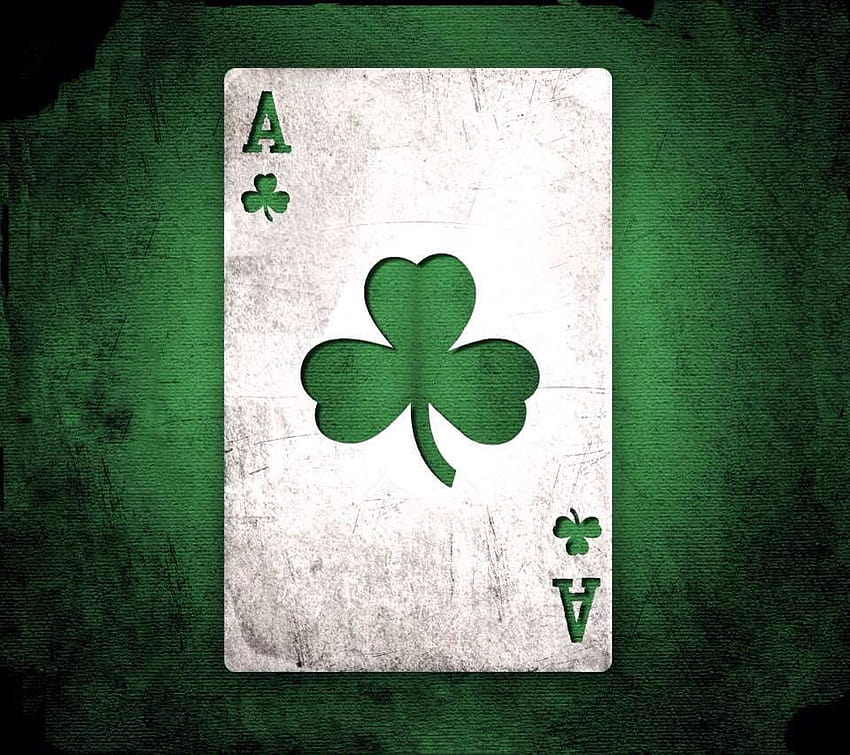 Green ace of clubs, st patricks day stained glass HD wallpaper
