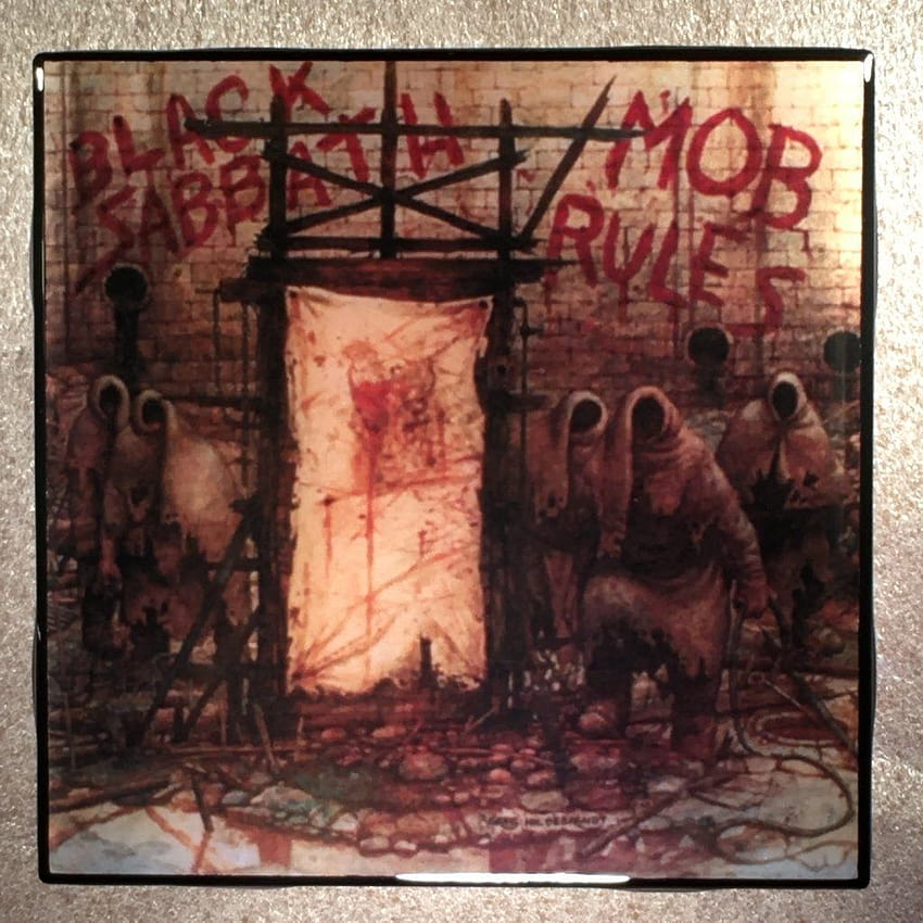 BLACK SABBATH Mob Rules Coaster Record Cover Ceramic Tile HD phone wallpaper