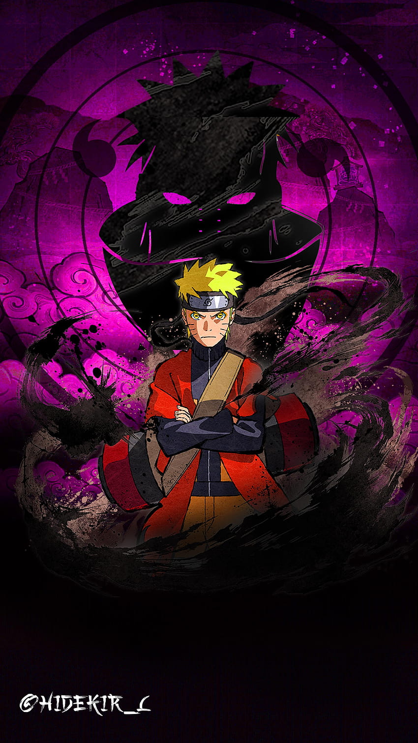 Naruto Purple, neon anime naruto HD phone wallpaper