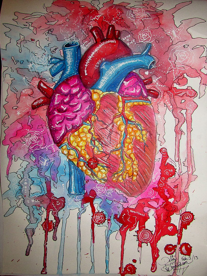 Peintures de coeur anatomique Fond d'écran de téléphone HD
