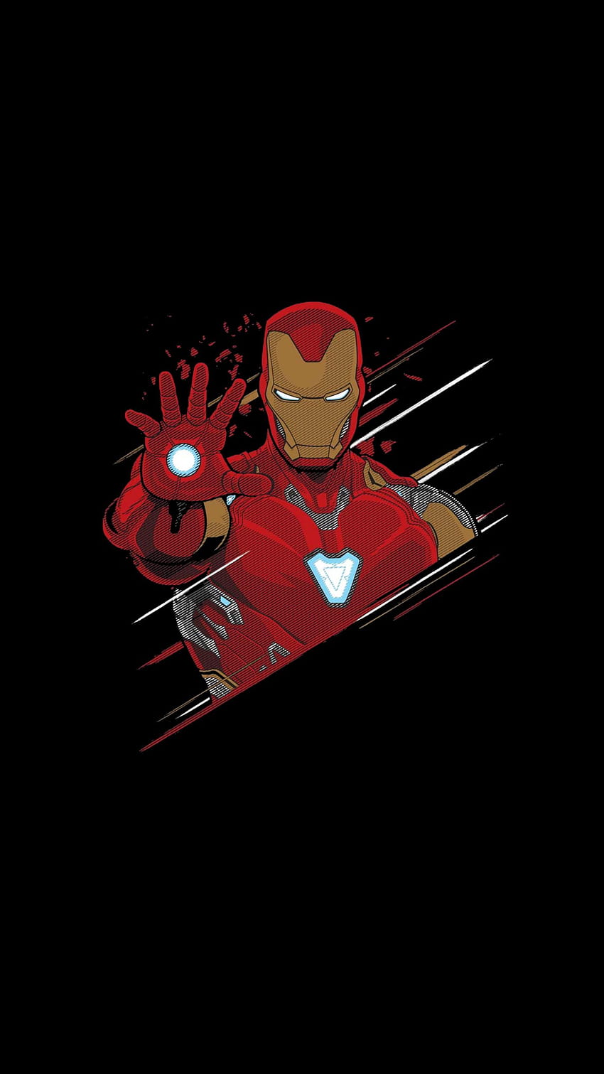 True Ultra Iron Man iPhone สีดำ ไอรอนแมน 2022 วอลล์เปเปอร์โทรศัพท์ HD