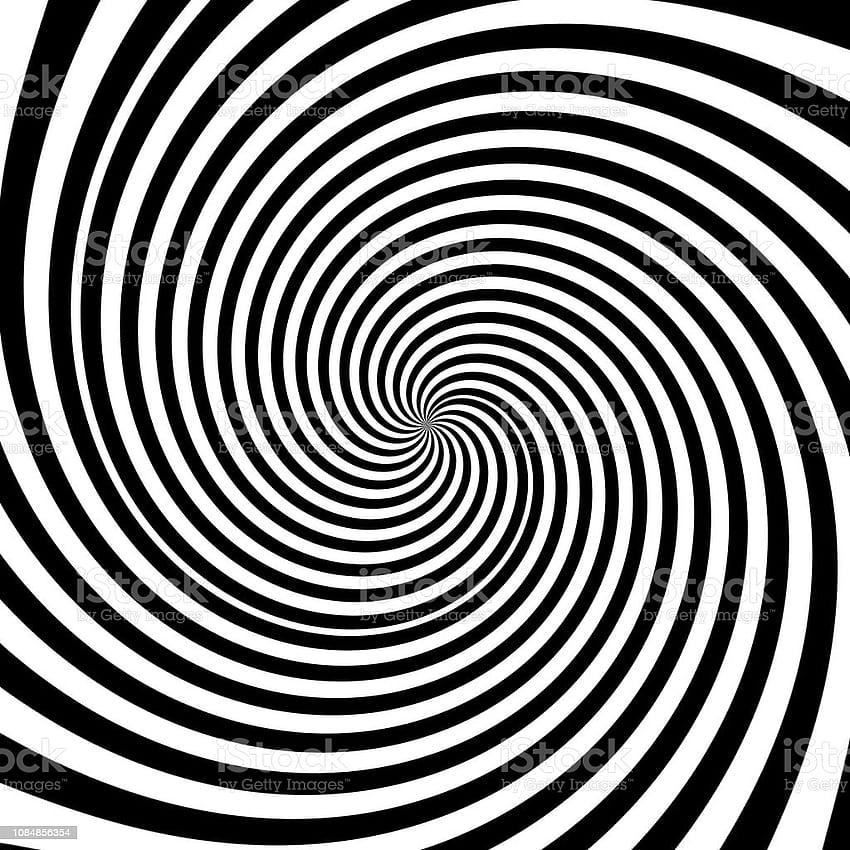 Bandes spirales noires et blanches dans un tunnel Ray Burst Style Arrière-plans Illusion d'optique Modèle abstrait Élément de conception Lignes Illustration Stock, lignes de tunnel tourbillonnantes colorées Fond d'écran de téléphone HD