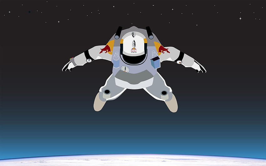 Skydive From Space, felix baumgartner HD wallpaper