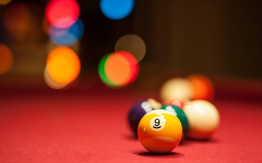 billiard balls, number 9 HD wallpaper