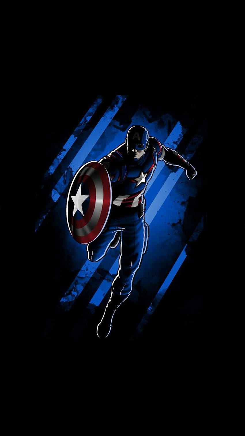 Captain America Dark Minimal Backgrounds, minimalist captain america HD phone wallpaper