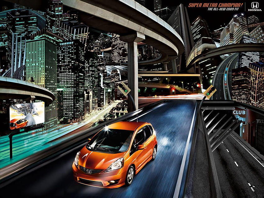 2009 USDM Fit, Symbole und Myspace-Design, Honda Fit HD-Hintergrundbild