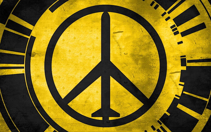 Metal Gear Solid Peace Walker Peace Yellow Metal Gear, barış logosu HD duvar kağıdı