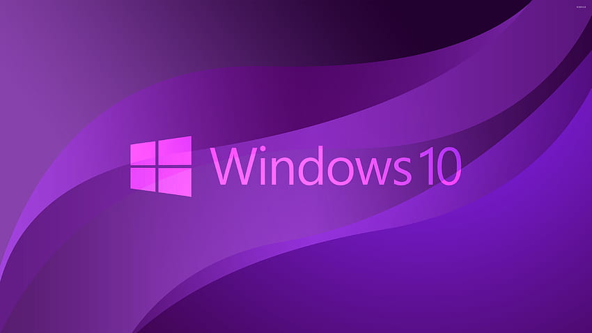 Windows 10 transparent text logo on purple, windows purple HD wallpaper