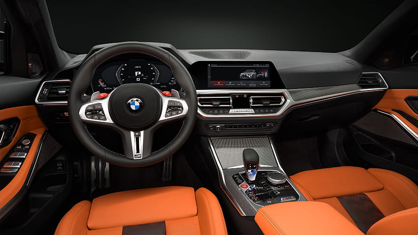 BMW M3 Competition 2020 Interior, 2021 bmw m3 HD wallpaper