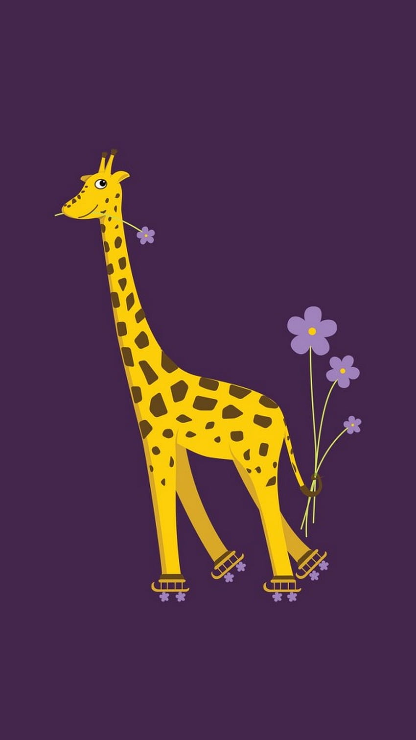 iPhone girafa fofo roxo Papel de parede de celular HD
