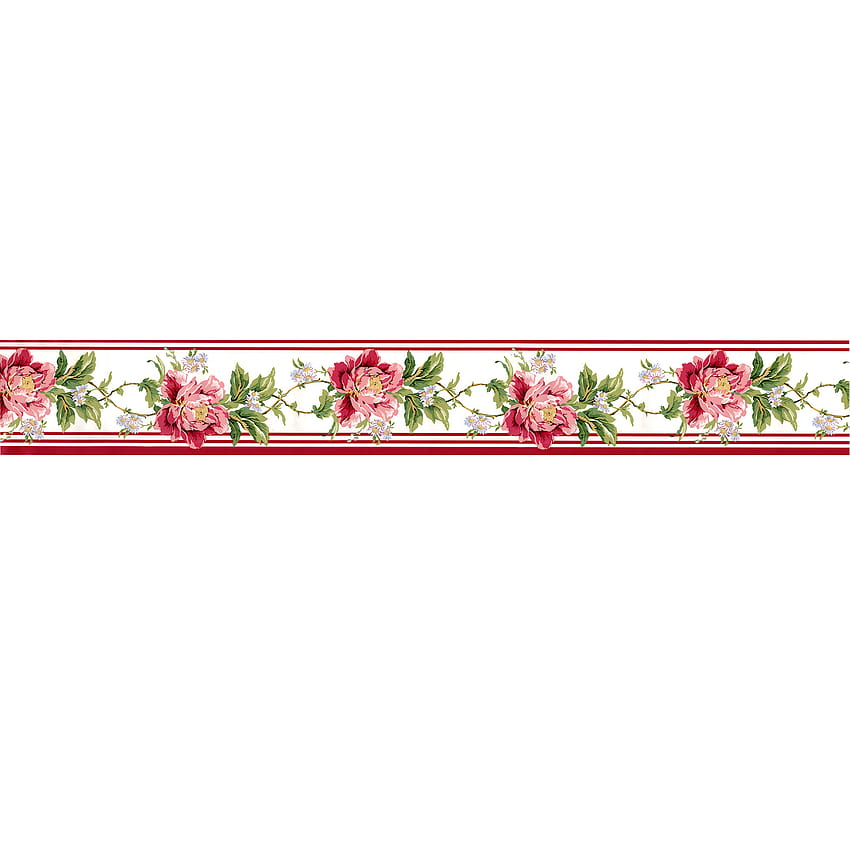 Red Barrel Studio® Cabbage Rose Floral Border HD phone wallpaper