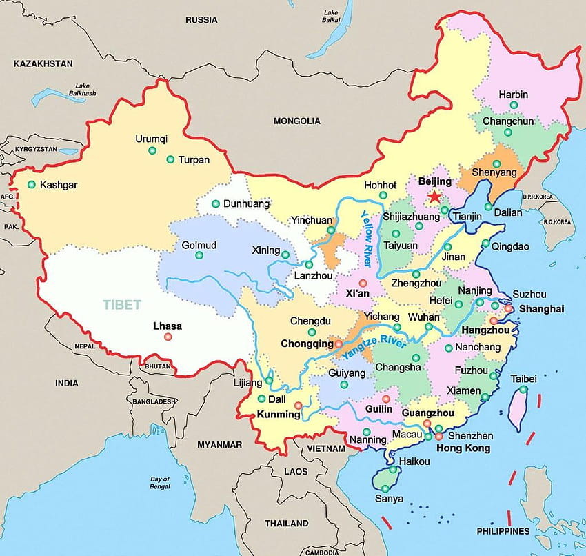2019/2020년 티베트 지도의 가장 큰 선택, 중국 지방 HD 월페이퍼