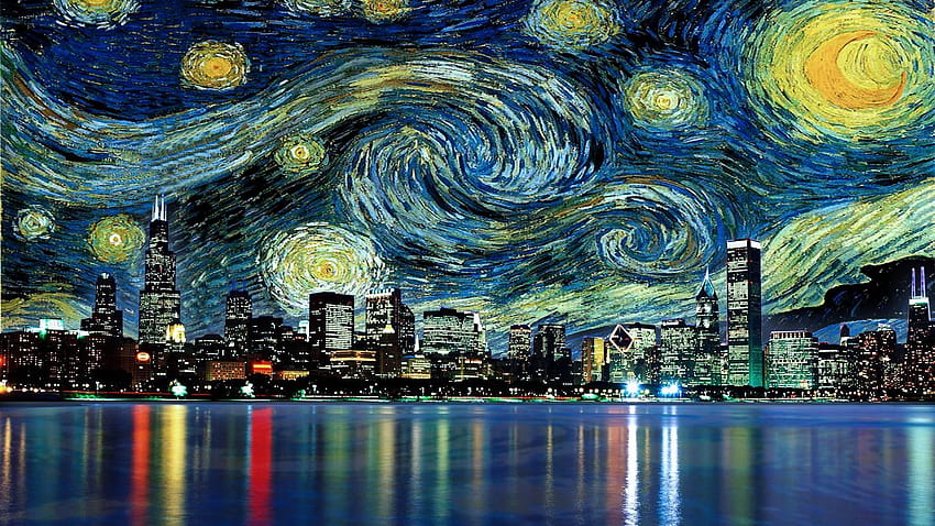 Vincent Van Gogh, die sternenklare Nacht HD-Hintergrundbild