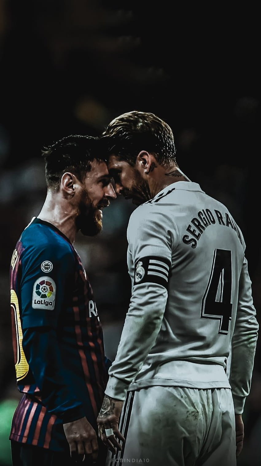 ƒ¢в єηgιηєєя, Ramos i Messi Tapeta na telefon HD
