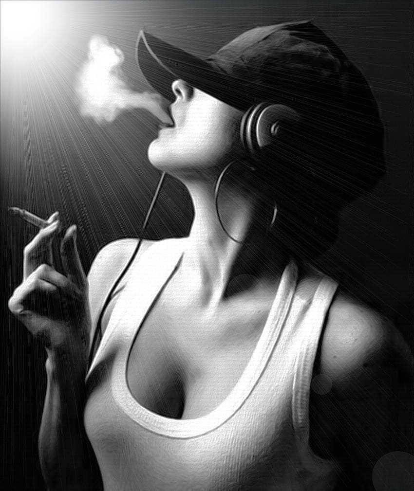 Smoking Girl publié par Zoey Thompson, femmes fumant des cigarettes Fond d'écran de téléphone HD