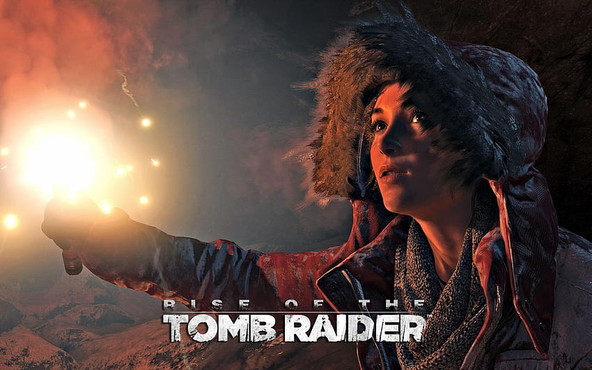 Rise of the Tomb Raider, Lara Croft, nuit, lumière du feu Fond d'écran HD