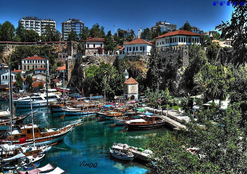 Playas: Ciudad portuaria Turquía Turismo Vacaciones Playa de Antalya fondo de pantalla
