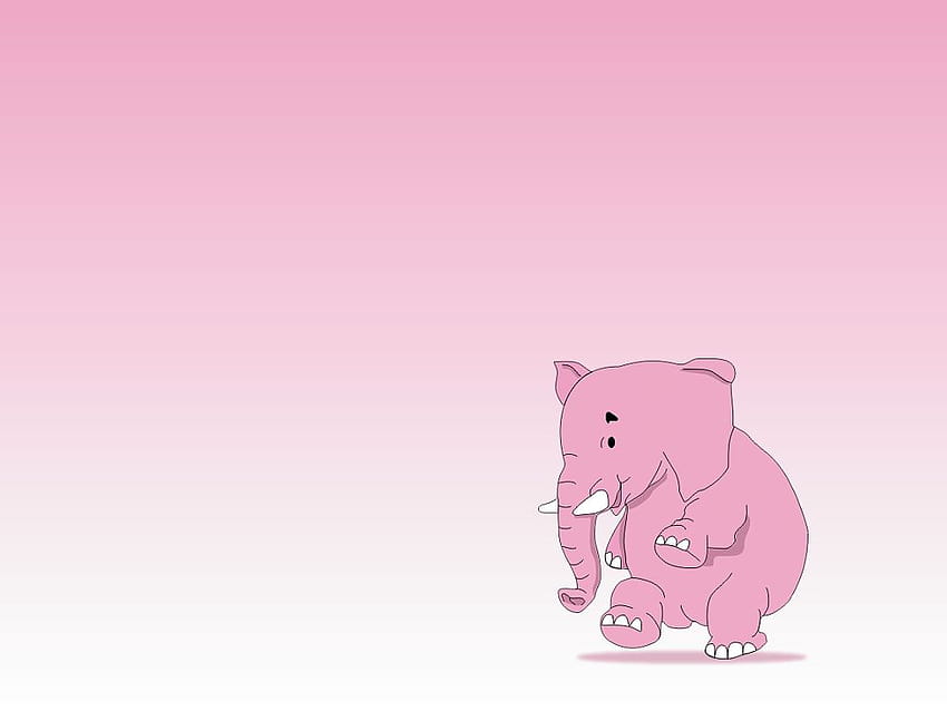 Pink Elephant, cute elephant aesthetic HD wallpaper