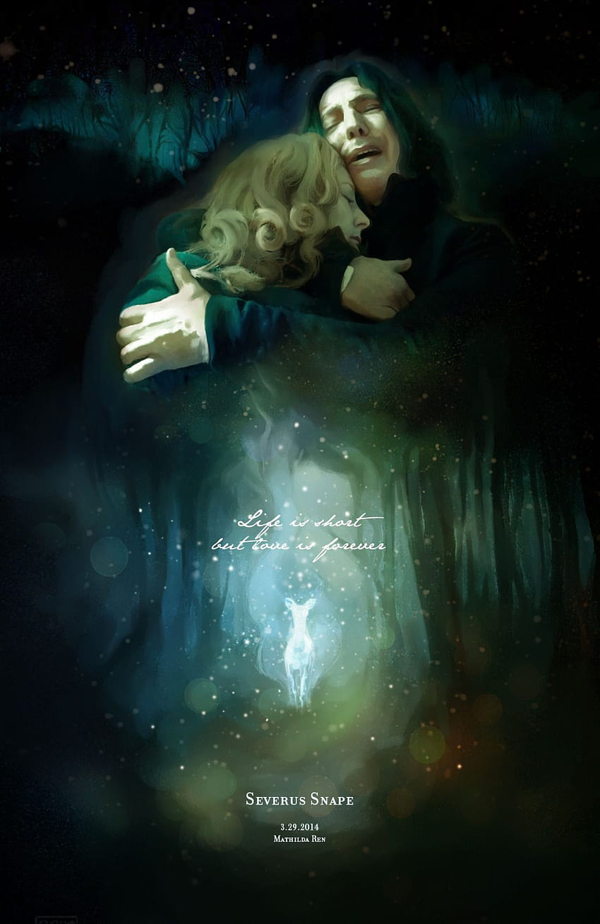 Life is short, but love is forever. For Professor Snape, my tragic hero… Painter+ hop, tota…, snape and lily HD phone wallpaper