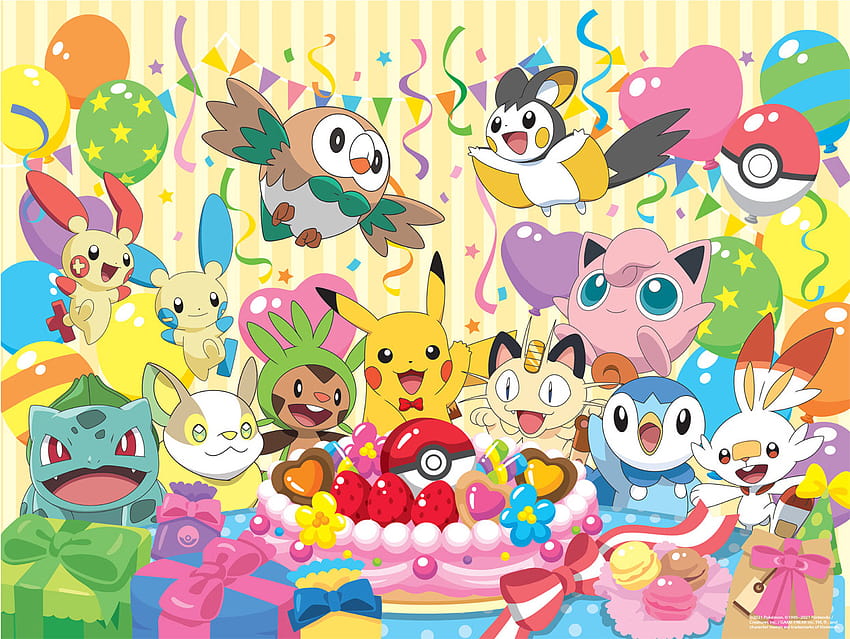 Pokemon Birtay Party 1500 ชิ้น เกมบัฟฟาโล วอลล์เปเปอร์ HD