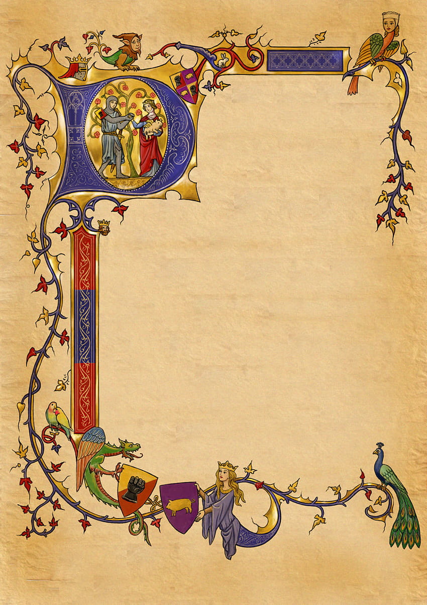 Rinascimento medievale, manoscritto Sfondo del telefono HD