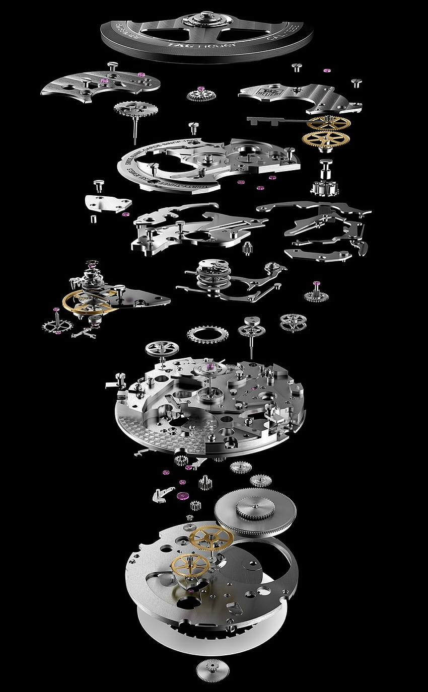Watch Movement Exploded View HD phone wallpaper