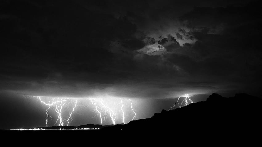 4 3D Thunderstorm, lightning storm palm sky HD wallpaper