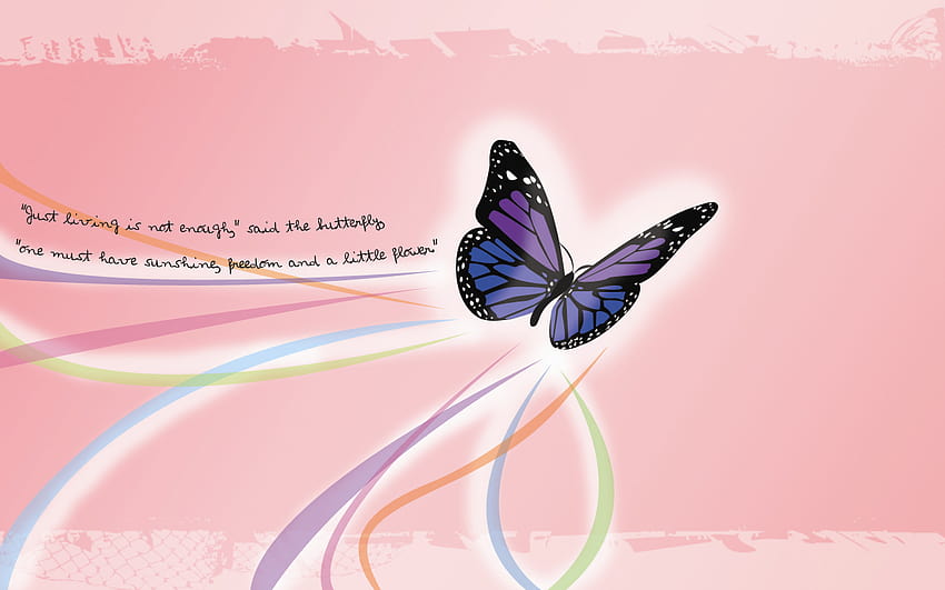 iPhone pc computer backgrounds Butterfly quote phone laptop aesthetic boho Art & Collectibles Drawing & Illustration jan, aesthetic butterfly computer HD wallpaper