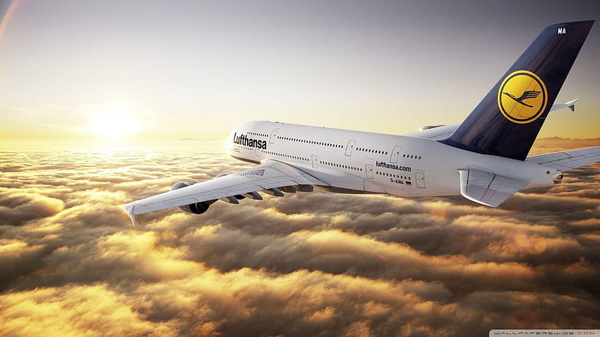 Airbus A380 Lufthansa ❤ untuk Ultra TV Wallpaper HD