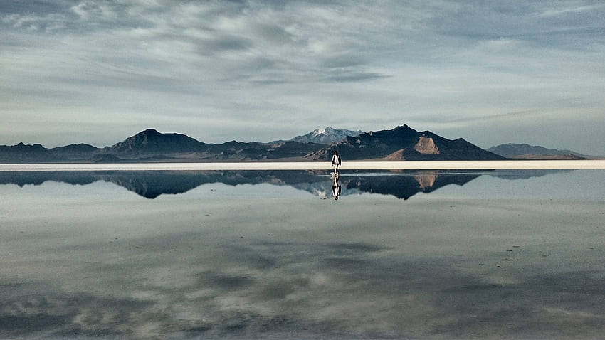 Reflections at the Bonneville Salt Flats, Utah From HD wallpaper