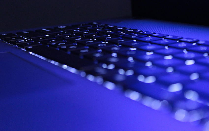 keyboard, Macro, Blue, Computer / and Mobile Backgrounds, blue keyboard HD wallpaper