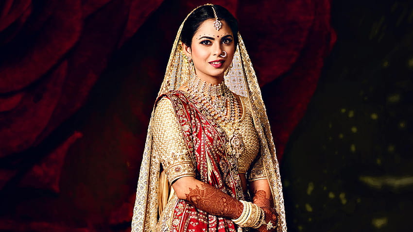 How to recreate Isha Ambani's wedding look with your bridal lehenga HD wallpaper