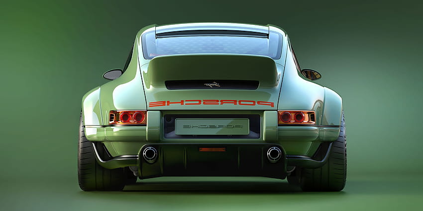 Rückansicht, Retro-Supersportwagen, Porsche, Porsche-Supersportwagen HD-Hintergrundbild