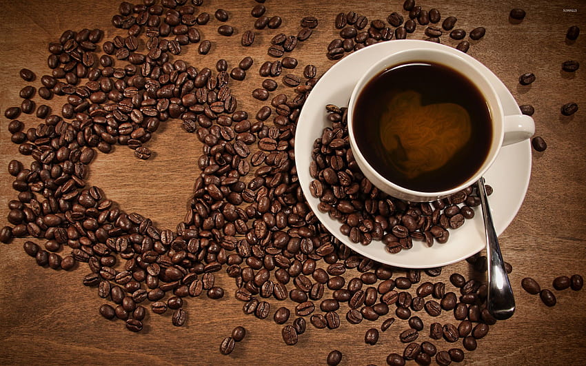 Coffee Heart, drinkers HD wallpaper