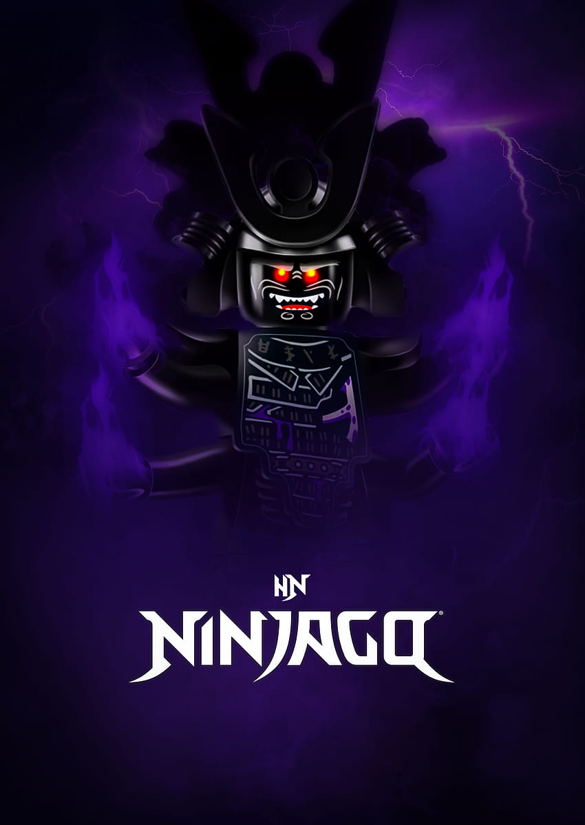 Lego Ninjago Lord Garmadon Maestro de la destrucción Póster en 2021 fondo de pantalla del teléfono