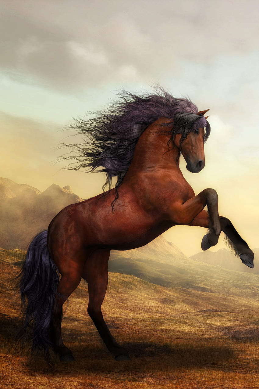 Affiche d'art de mur de faune de cheval de guerre, chevaux de tonnerre Fond d'écran de téléphone HD