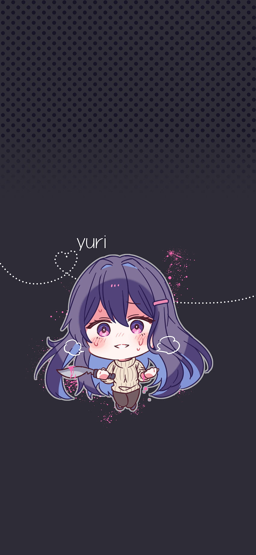 Yuri, mobile doki doki literature club HD phone wallpaper