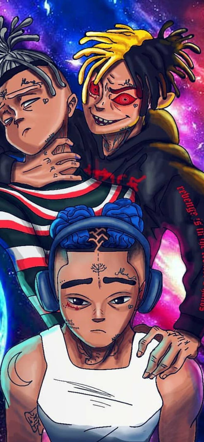 Xxxtentacion Animada publicado por Sarah Simpson, cartoon xxxtentacion anime fondo de pantalla del teléfono